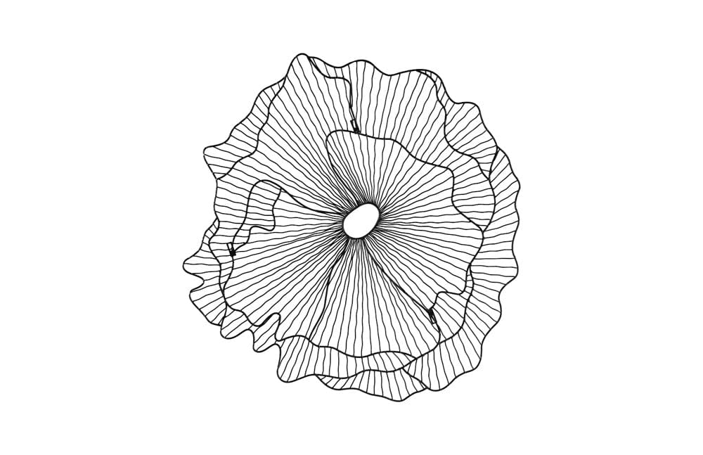 Phillips Collection - Poppy Flower Wall Art, Silver/Black, SM - TH108864 view 4