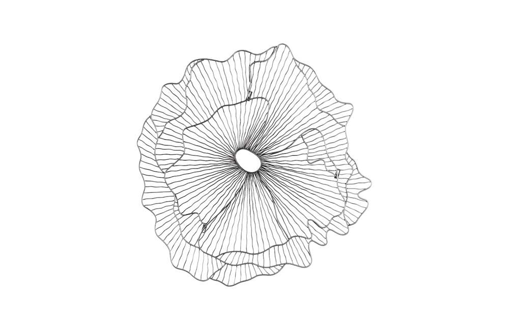 Phillips Collection - Poppy Flower Wall Art, Silver/Black, SM - TH108864 veiw 1