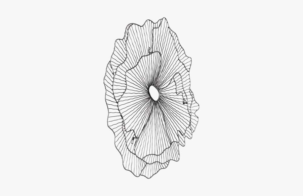 Phillips Collection - Poppy Flower Wall Art, Silver/Black, SM - TH108864 veiw 2