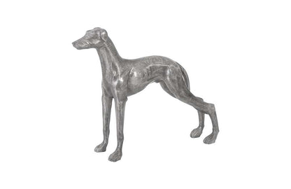 Phillips Collection - Posing Dog Sculpture, Black/Silver, Aluminum - ID96063 veiw 1