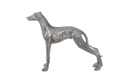 Phillips Collection - Posing Dog Sculpture, Black/Silver, Aluminum - ID96063 veiw 2