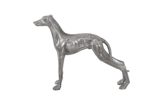 Phillips Collection - Posing Dog Sculpture, Black/Silver, Aluminum - ID96063 veiw 2