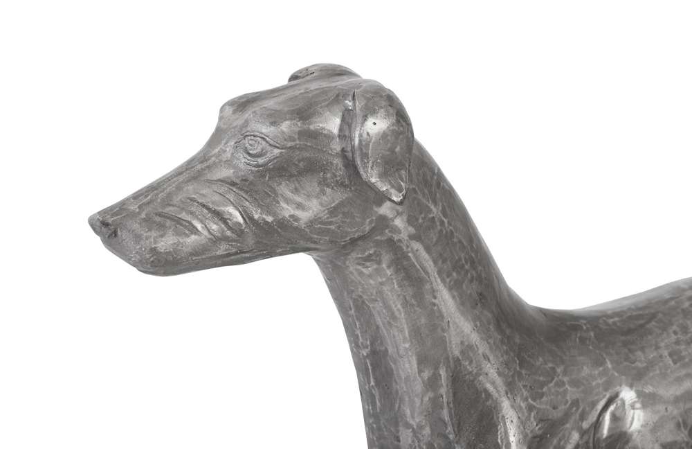 Phillips Collection - Posing Dog Sculpture, Black/Silver, Aluminum - ID96063 veiw 3