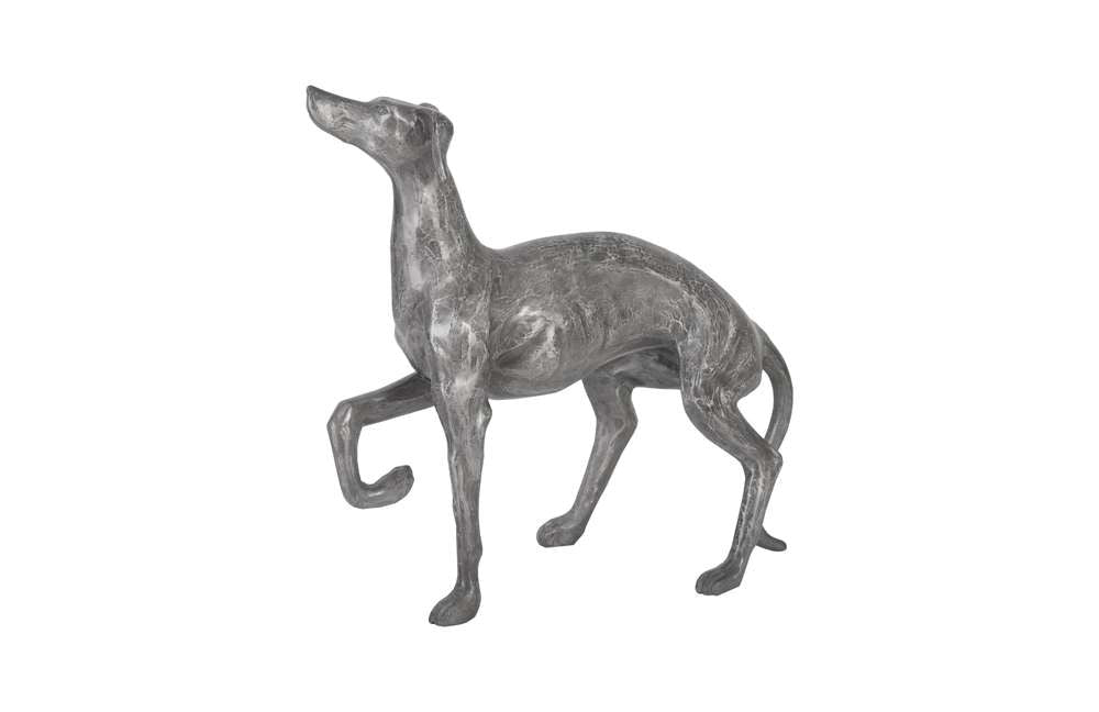 Phillips Collection - Prancing Dog Sculpture, Black/Silver, Aluminum - ID96064 veiw 1