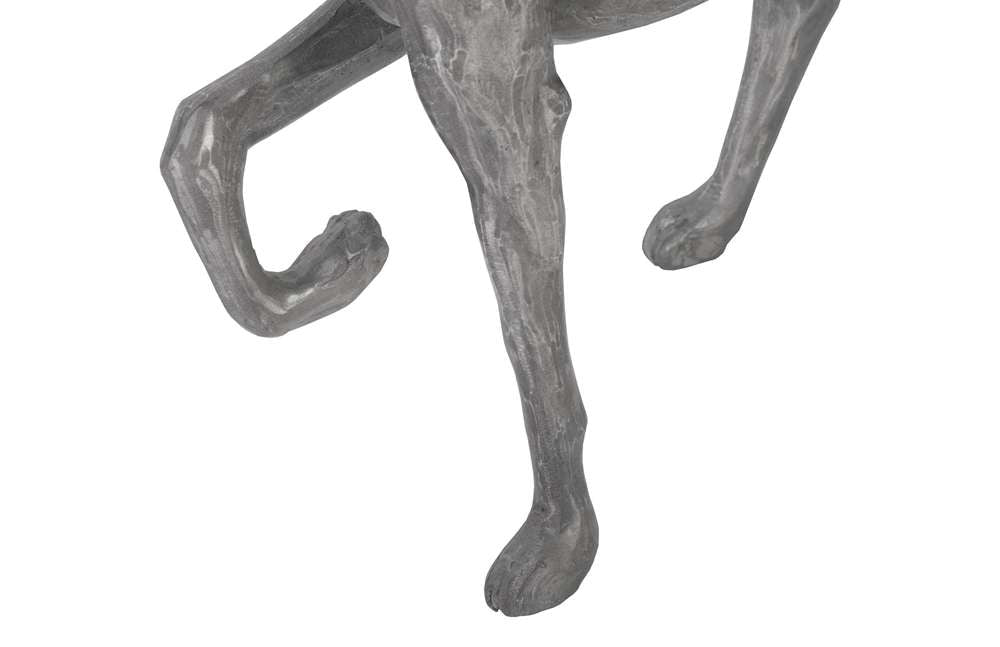 Phillips Collection - Prancing Dog Sculpture, Black/Silver, Aluminum - ID96064 veiw 3