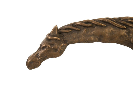 Phillips Collection - Prancing Horse Sculpture on Black Metal Base, Resin, Bronze Finish - PH94512 view 2