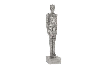 Phillips Collection - Puzzle Woman Sculpture, Black/Silver, Aluminum - ID96055 veiw 1