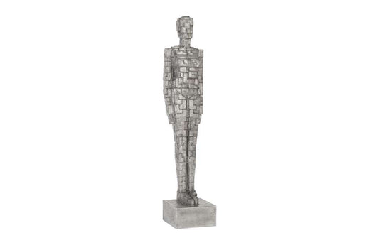 Phillips Collection - Puzzle Woman Sculpture, Black/Silver, Aluminum - ID96055 veiw 1