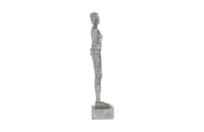 Phillips Collection - Puzzle Woman Sculpture, Black/Silver, Aluminum - ID96055 veiw 2
