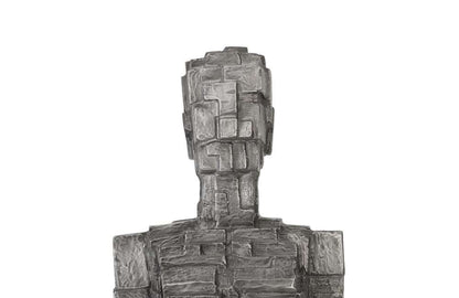 Phillips Collection - Puzzle Woman Sculpture, Black/Silver, Aluminum - ID96055 veiw 3