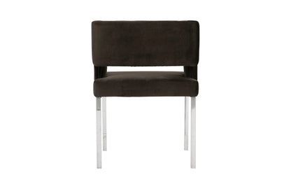 Phillips Collection - Raffia Dining Chair, Black, Stainless Steel Legs - PH96669 view 3