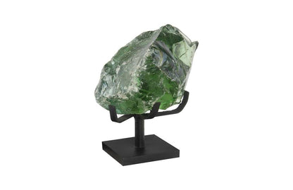 Phillips Collection - Refractory Glass Sculpture, Green, On Base - ID68665 veiw 3