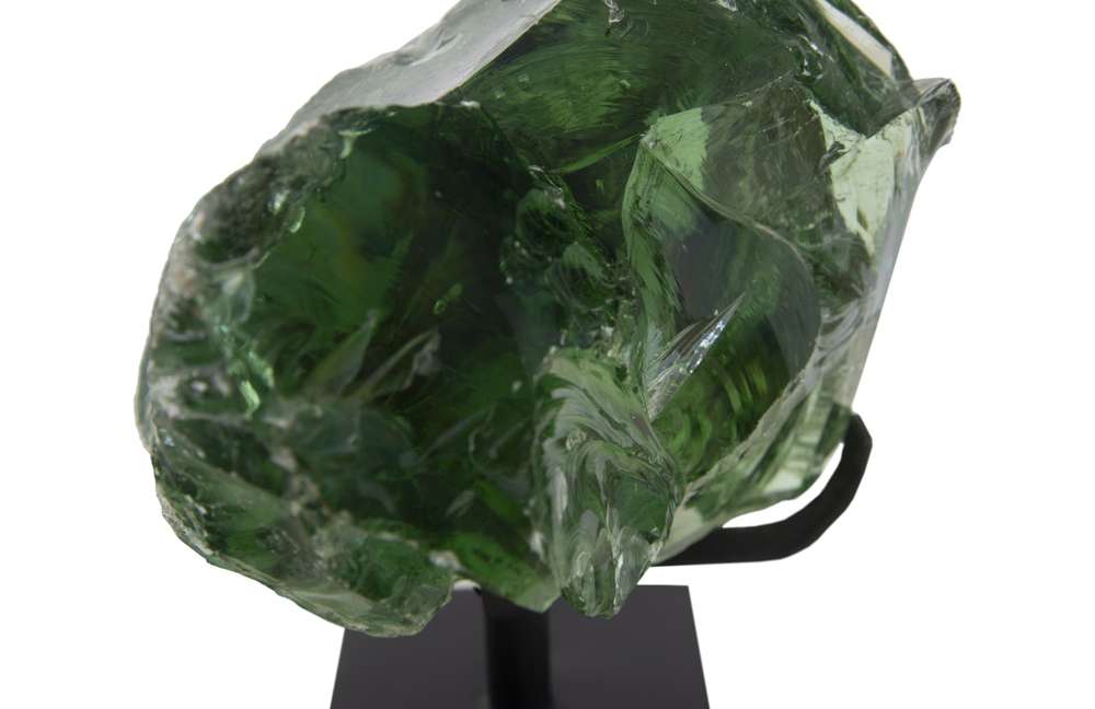 Phillips Collection - Refractory Glass Sculpture, Green, On Base - ID68665 veiw 4