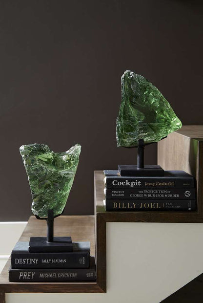 Phillips Collection - Refractory Glass Sculpture, Green, On Base - ID68665 veiw 5