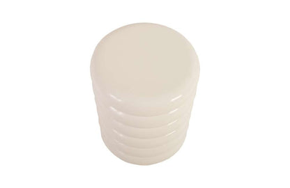 Phillips Collection - Ribbed Stool, Gel Coat White - PH67725 veiw 2