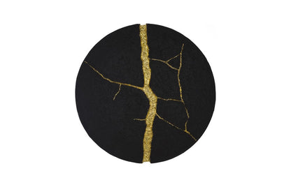 Phillips Collection - Rift Wall Tile, Circle, Matte Black, Gold Leaf - PH119562 view 1