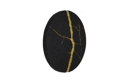 Phillips Collection - Rift Wall Tile, Circle, Matte Black, Gold Leaf - PH119562 view 2