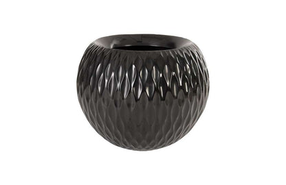 Phillips Collection - Ripple Planter, Gel Coat Black - PH67836 veiw 1