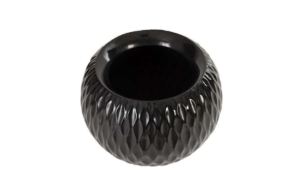 Phillips Collection - Ripple Planter, Gel Coat Black - PH67836 veiw 2