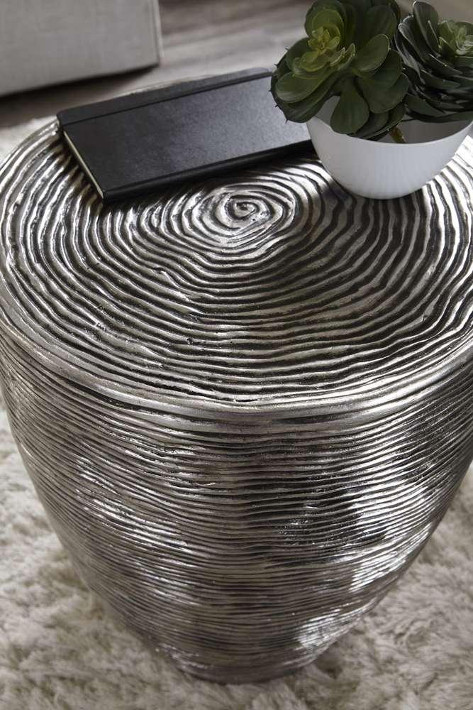 Phillips Collection - Ripple Side Table, Resin, Silver Leaf with Antiquing - PH102840 veiw 3