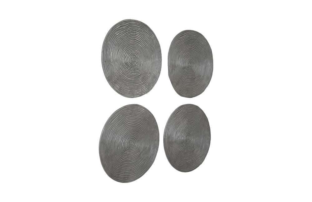 Phillips Collection - Ripple Wall Disc (Set of 4) - Resin, LG, Polished Aluminum - PH102838 veiw 2
