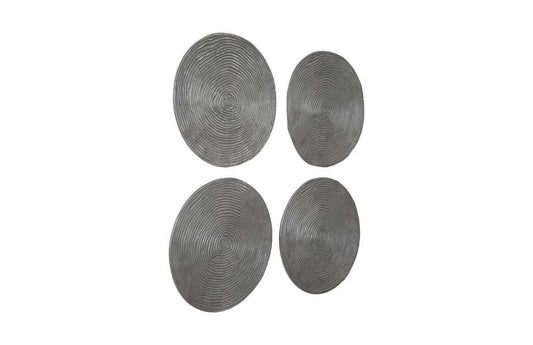 Phillips Collection - Ripple Wall Disc (Set of 4) - Resin, LG, Polished Aluminum - PH102838 veiw 2