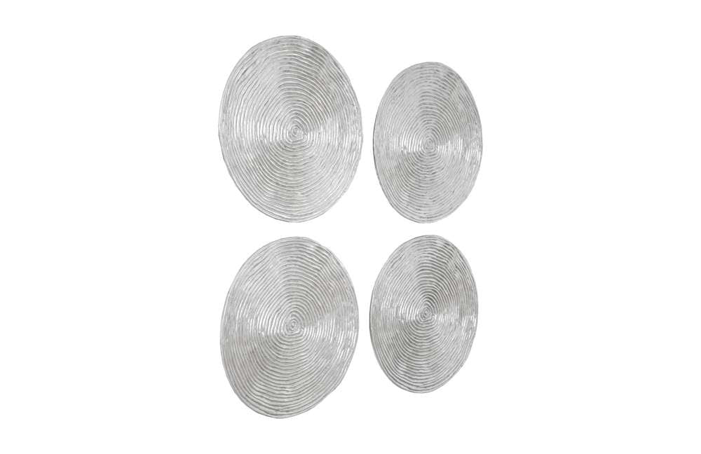 Phillips Collection - Ripple Wall Disc (Set of 4) - Resin, LG, Silver Leaf with Antiquing - PH102837 veiw 2