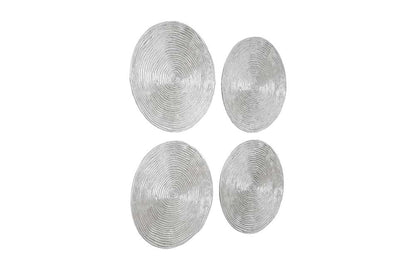Phillips Collection - Ripple Wall Disc (Set of 4) - Resin, LG, Silver Leaf with Antiquing - PH102837 veiw 2