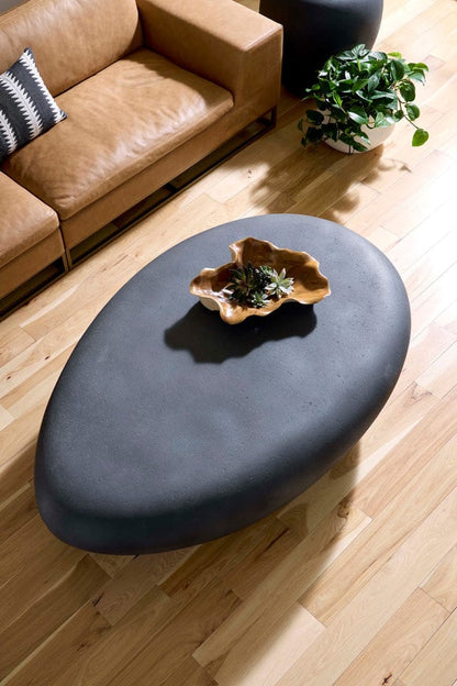 Phillips Collection - River Stone Coffee Table, Charcoal Stone, Extra Large - PH119408 view 4