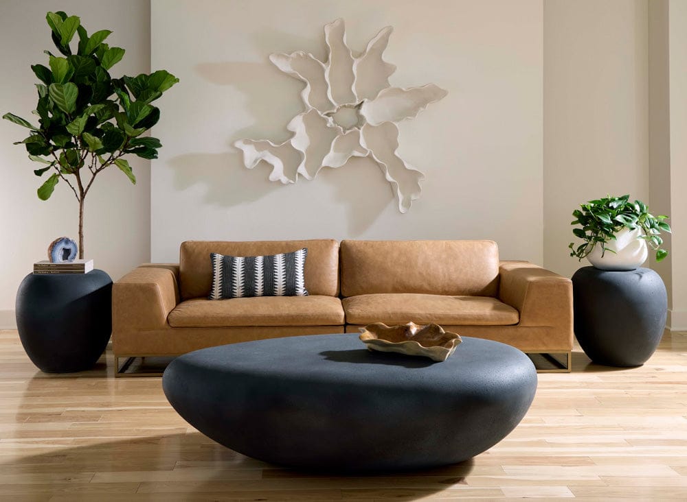 Phillips Collection - River Stone Coffee Table, Charcoal Stone, Extra Large - PH119408 view 5