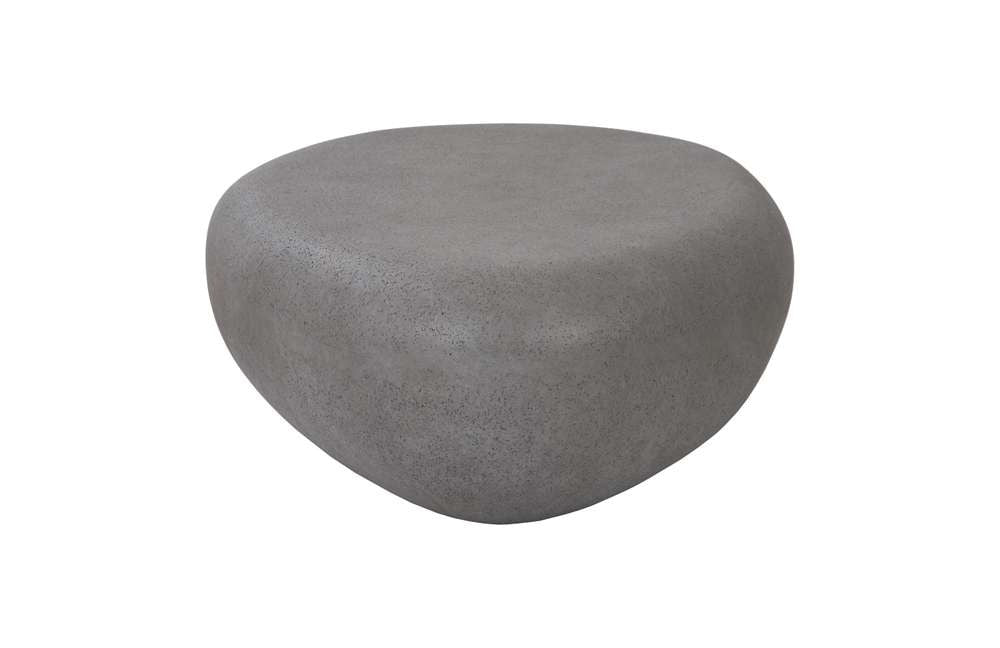 Phillips Collection - River Stone Coffee Table, Charcoal Stone, Large - PH104195 veiw 4