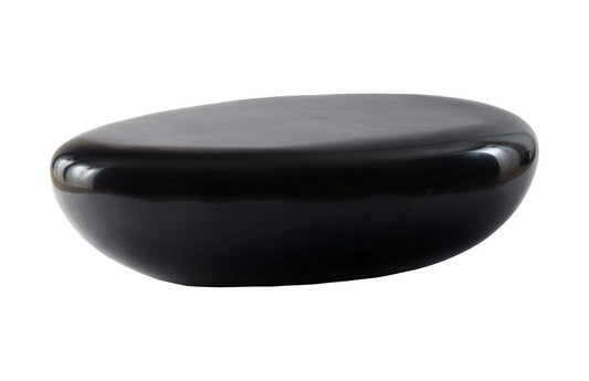Phillips Collection - River Stone Coffee Table, Gel Coat Black, Large - PH67486 veiw 1