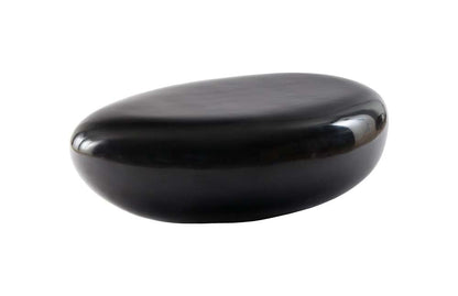 Phillips Collection - River Stone Coffee Table, Gel Coat Black, Small - PH67487 veiw 1