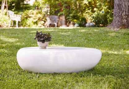 Phillips Collection - River Stone Coffee Table, Gel Coat White, Large - PH67484 veiw 4