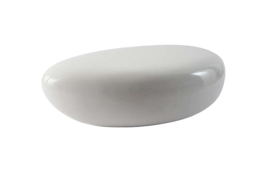 Phillips Collection - River Stone Coffee Table, Gel Coat White, Small - PH67485 veiw 1