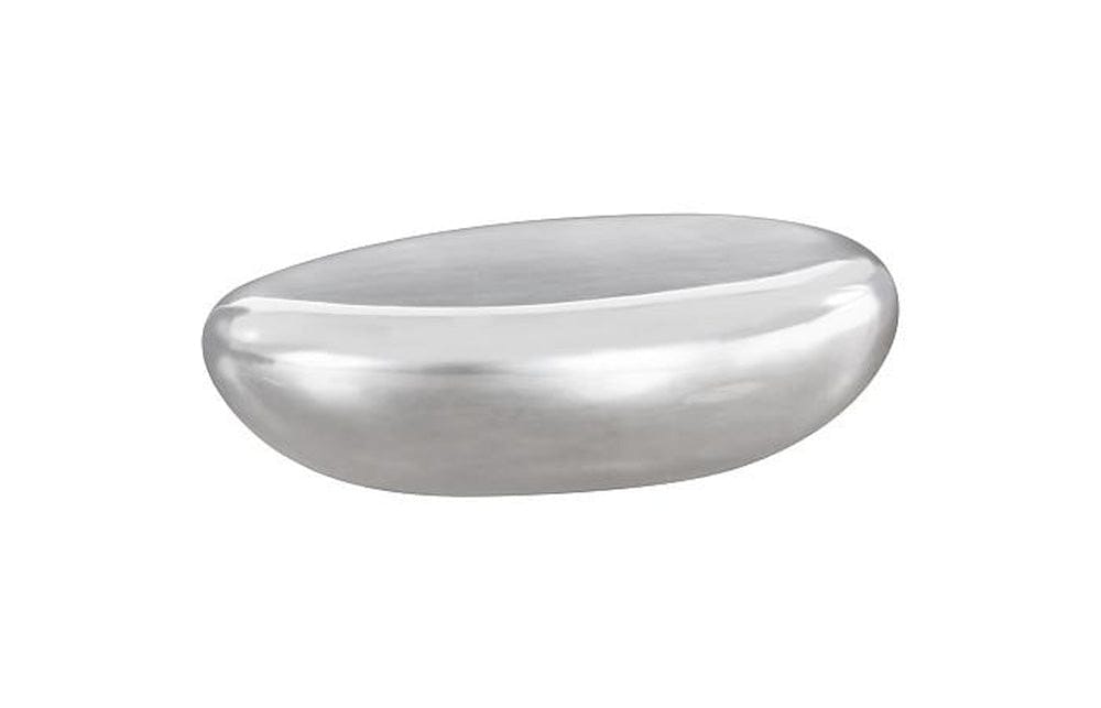 Phillips Collection - River Stone Coffee Table, Liquid Silver, Large - PH67800 view 1