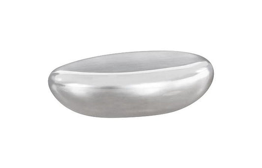 Phillips Collection - River Stone Coffee Table, Liquid Silver, Large - PH67800 view 1