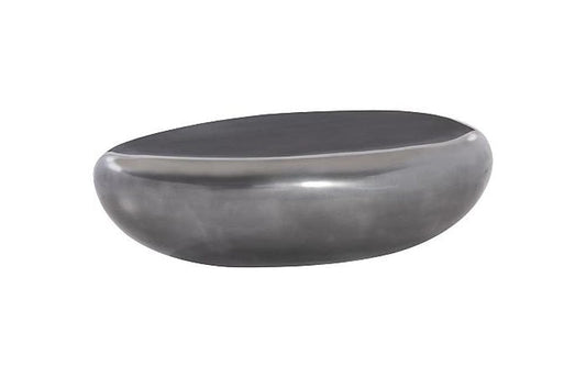 Phillips Collection - River Stone Coffee Table, Polished Aluminum, Large - PH68784 view 1