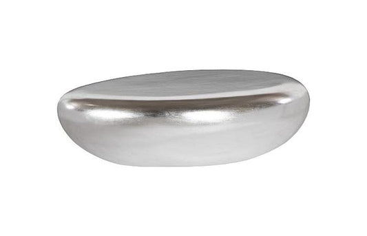 Phillips Collection - River Stone Coffee Table, Silver Leaf, Large - PH57486 view 1
