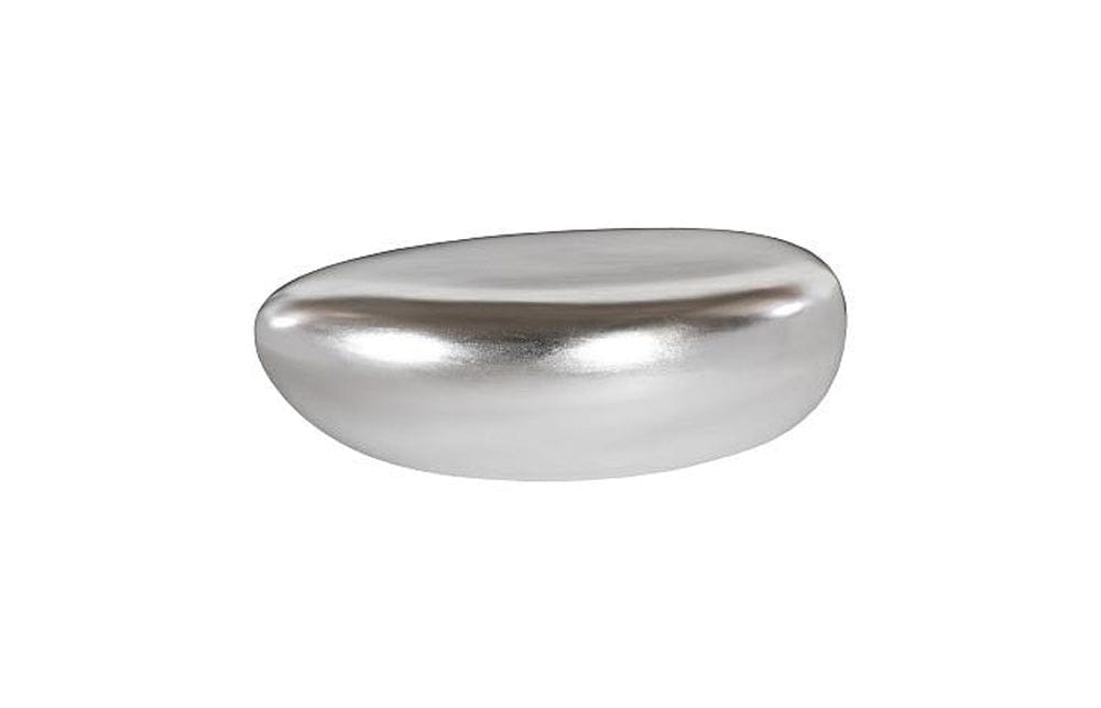 Phillips Collection - River Stone Coffee Table, Silver Leaf, Small - PH57484 view 1
