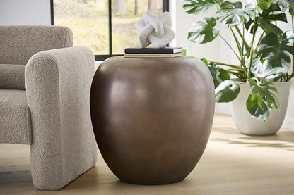 Phillips Collection - River Stone Side Table, Bronze - PH60830 view 3