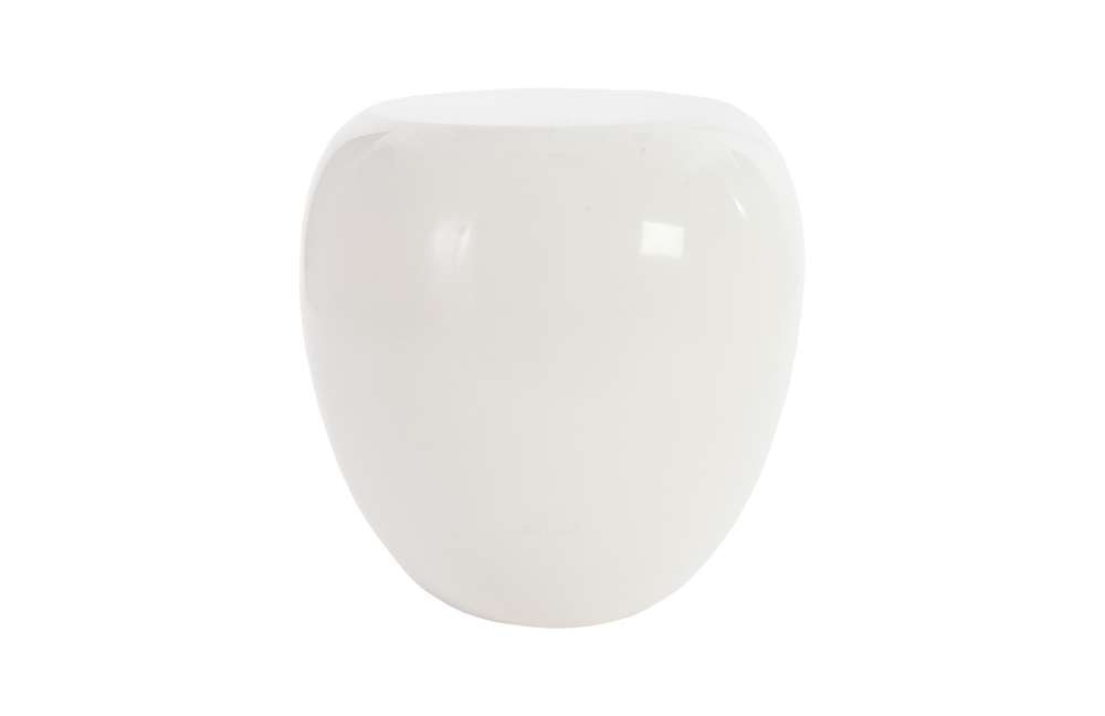 Phillips Collection - River Stone Side Table, Gel Coat White - PH74449 veiw 1