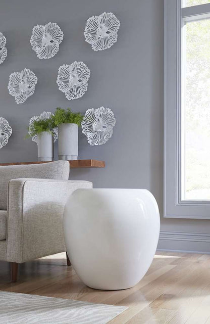 Phillips Collection - River Stone Side Table, Gel Coat White - PH74449 veiw 3