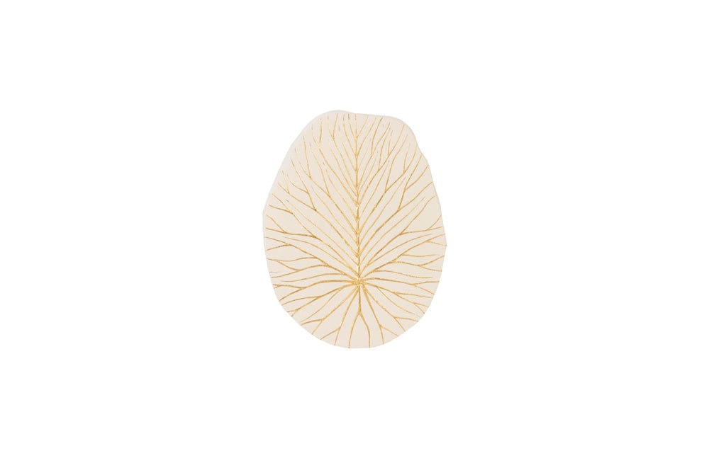 Phillips Collection - Rivulet Wall Tile, Chamcha Wood, Gold Leaf on White - TH97716 view 1