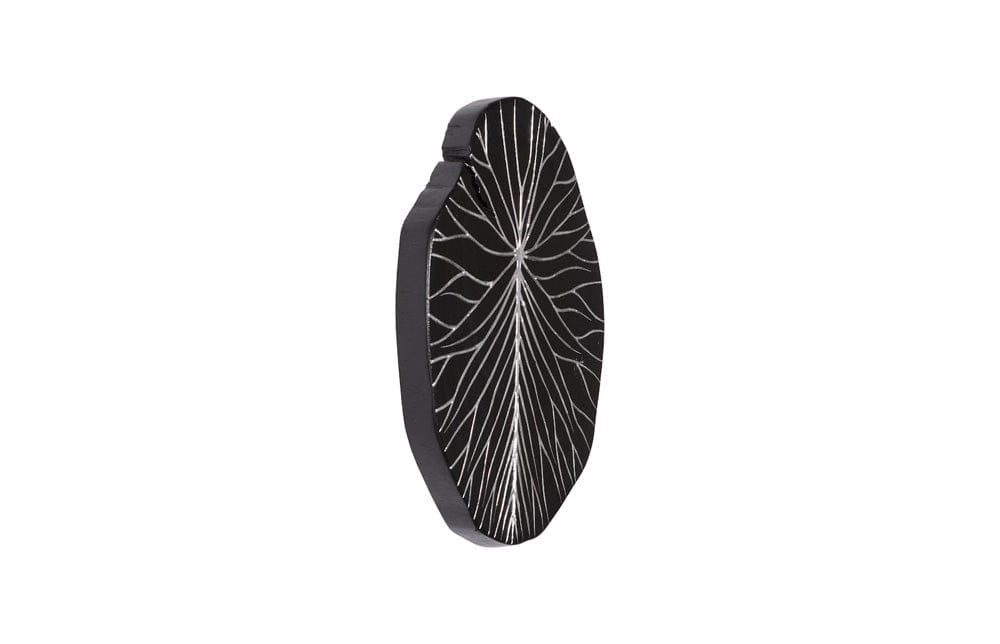 Phillips Collection - Rivulet Wall Tile, Chamcha Wood, Silver Leaf on Black - TH97717 view 2