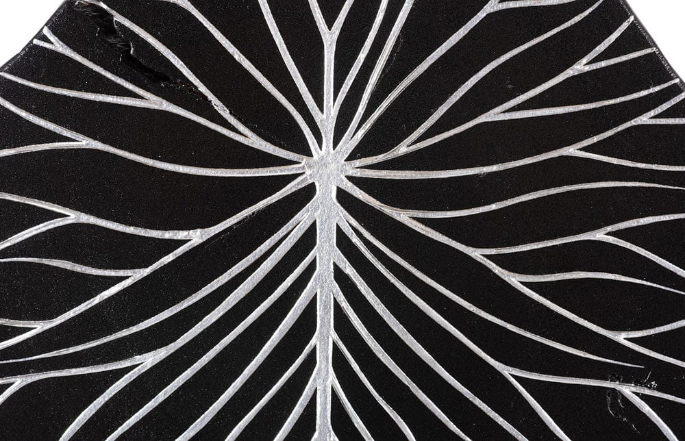 Phillips Collection - Rivulet Wall Tile, Chamcha Wood, Silver Leaf on Black - TH97717 view 3