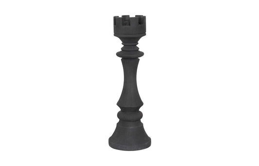 Phillips Collection - Rook Chess Sculpture, Cast Stone Black, Small - PH118743 view 1