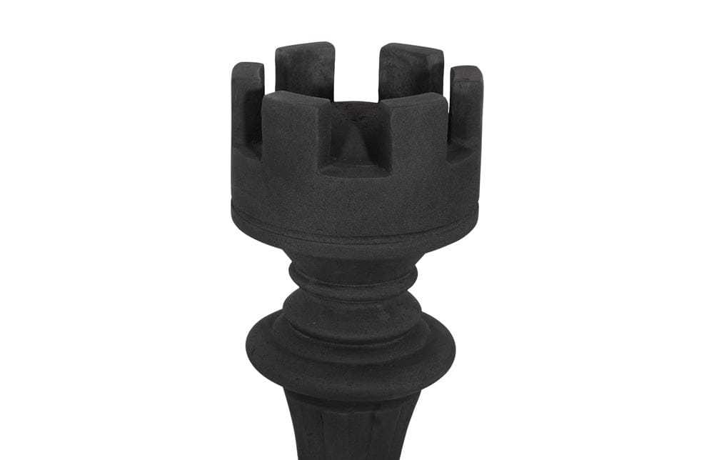 Phillips Collection - Rook Chess Sculpture, Cast Stone Black, Small - PH118743 view 2