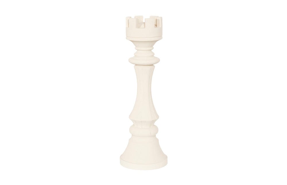 Phillips Collection - Rook Chess Sculpture, Cast Stone White, Small - PH118744 view 1