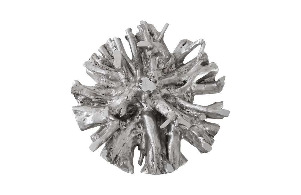 Phillips Collection - Root Small Silver Dining Table Base, With Glass - PH104330 veiw 2